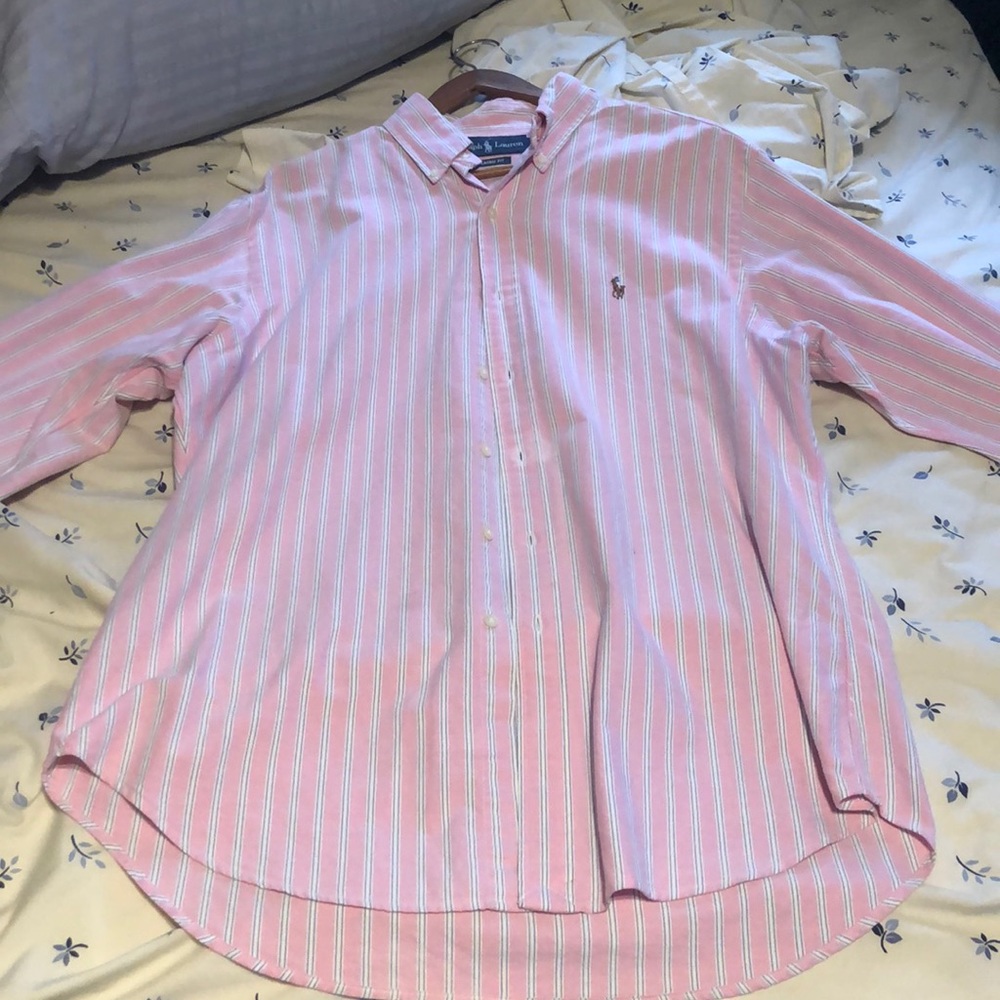 Ralph Lauren long pink shirt